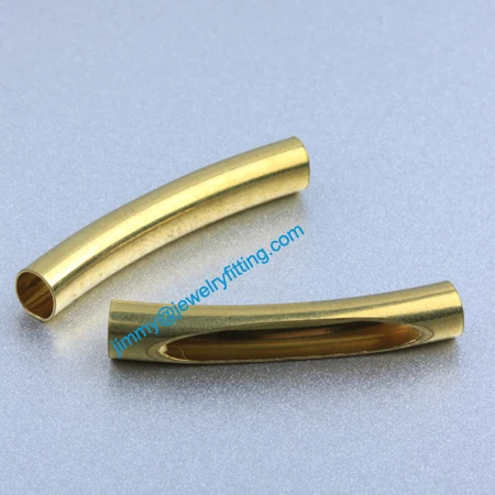 

2013 New Jewelry findings opened tube Bent Tubing tube spacer tube beads for bracelet 5*30mm