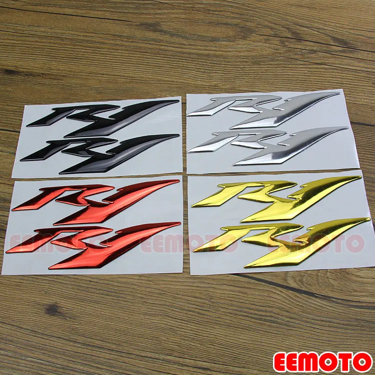 3D Raised Motorcycle Body Side Tank Pad Motorbike Fairing Decals decoration logo Label Emblem Stickers For YZF R1 R6 YZF-R1