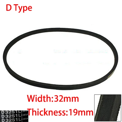 

D 6350 6500 6604 6858 32mm Width 19mm Thickness Rubber Groove Cogged Machinery Drive Transmission Band Wedge Vee V Timing Belt