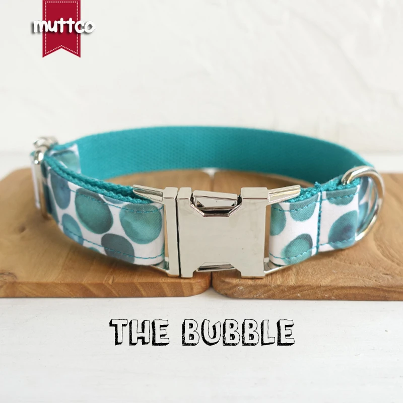 MUTTCO retailing self-design pleasing dog collar THE BUBBLE unique folk style dog collars and leashes 5 sizes UDC053