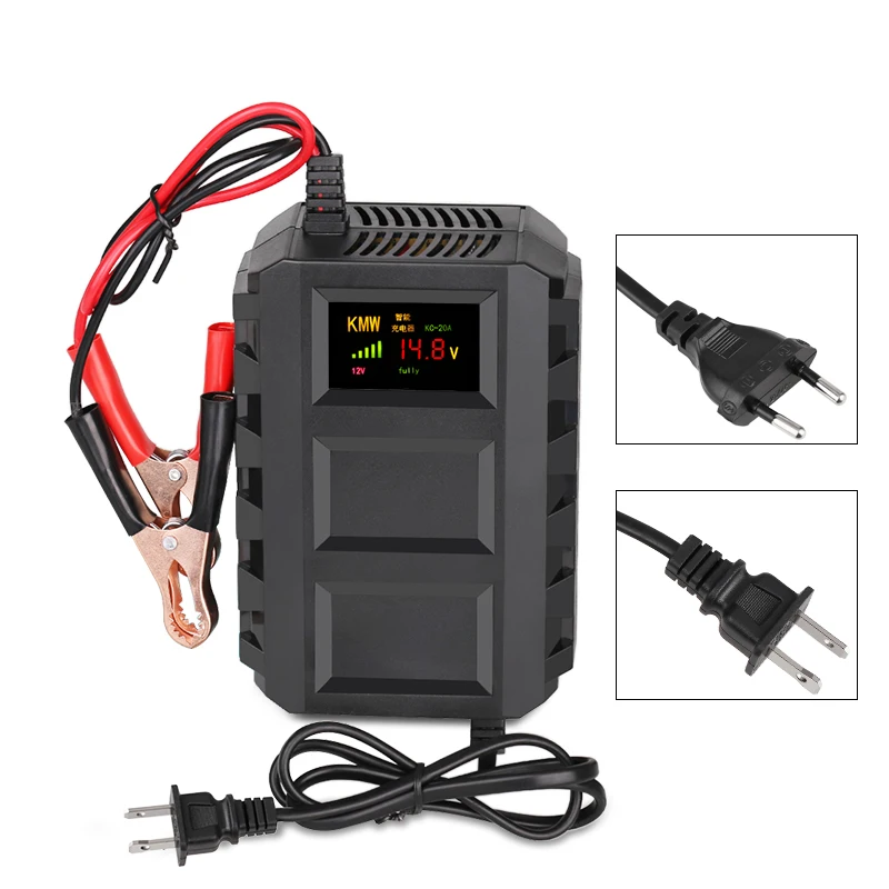 12V 20A LED Display Car Battery Charger 110-240V Intelligent  Automobile Car Battery Charger  Vehicle Battery Charger