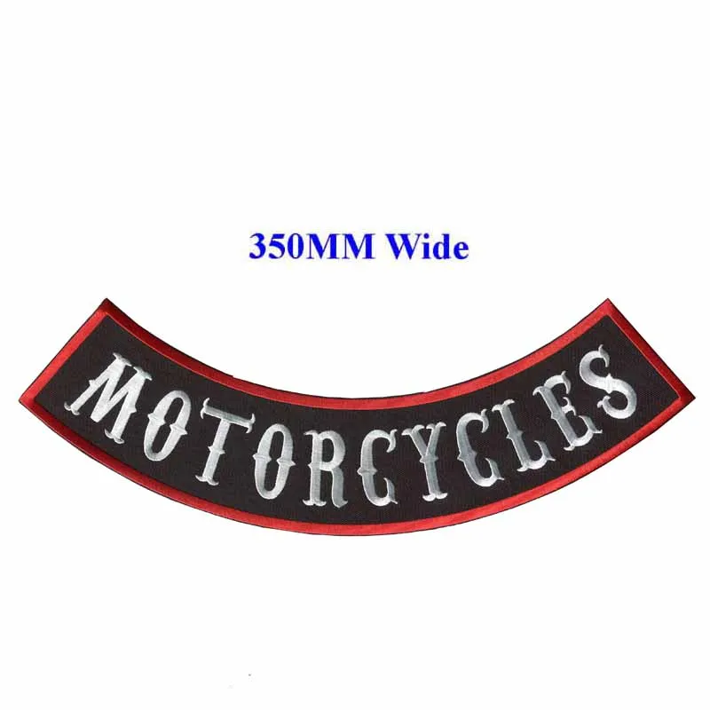 MOTORCYCLES biker patches embroidered iron on patches for full back jackets clothing embroidery rocker MC patches in stock