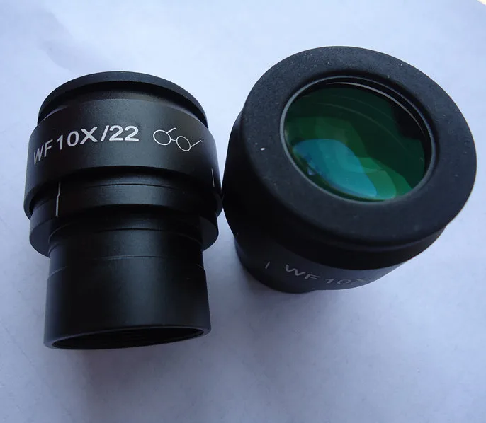 WF10X 22mm Adjustable Green Film Coating Zoom Plan High Eyepoint Wide Angle Optical Eyepiece Lens for Stereo Microscope