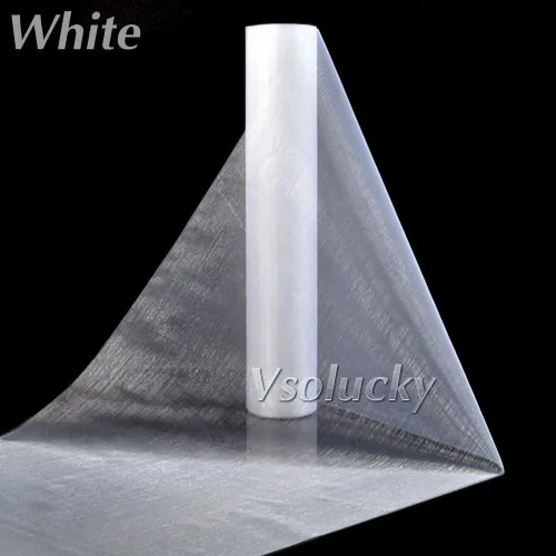 25M x 29CM White Sheer Organza Roll Fabric DIY Wedding Party Chair Sash Bows Table Runner Swag Decor Hot Sale