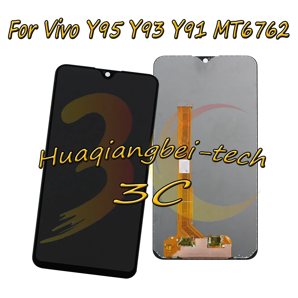 

6.2'' New Black For Vivo Y95 Y93 V1818A V1818T / Y91 MT6762 Full LCD DIsplay + Touch Screen Digitizer Assembly 100% Tested