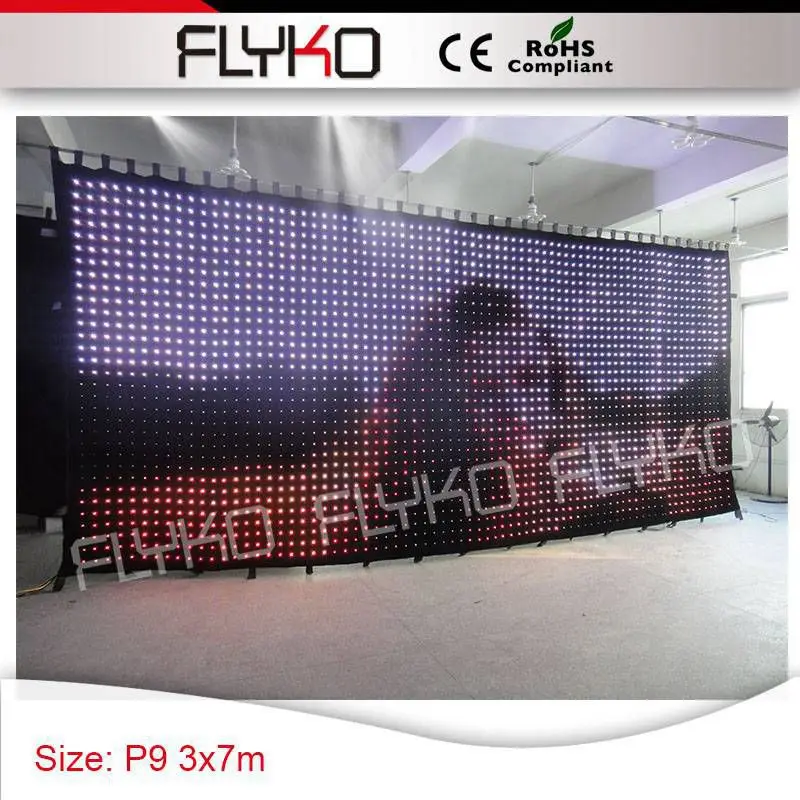 

Rainbow color free shipping P9 3*7m guarantee quality led video screen for any occasion