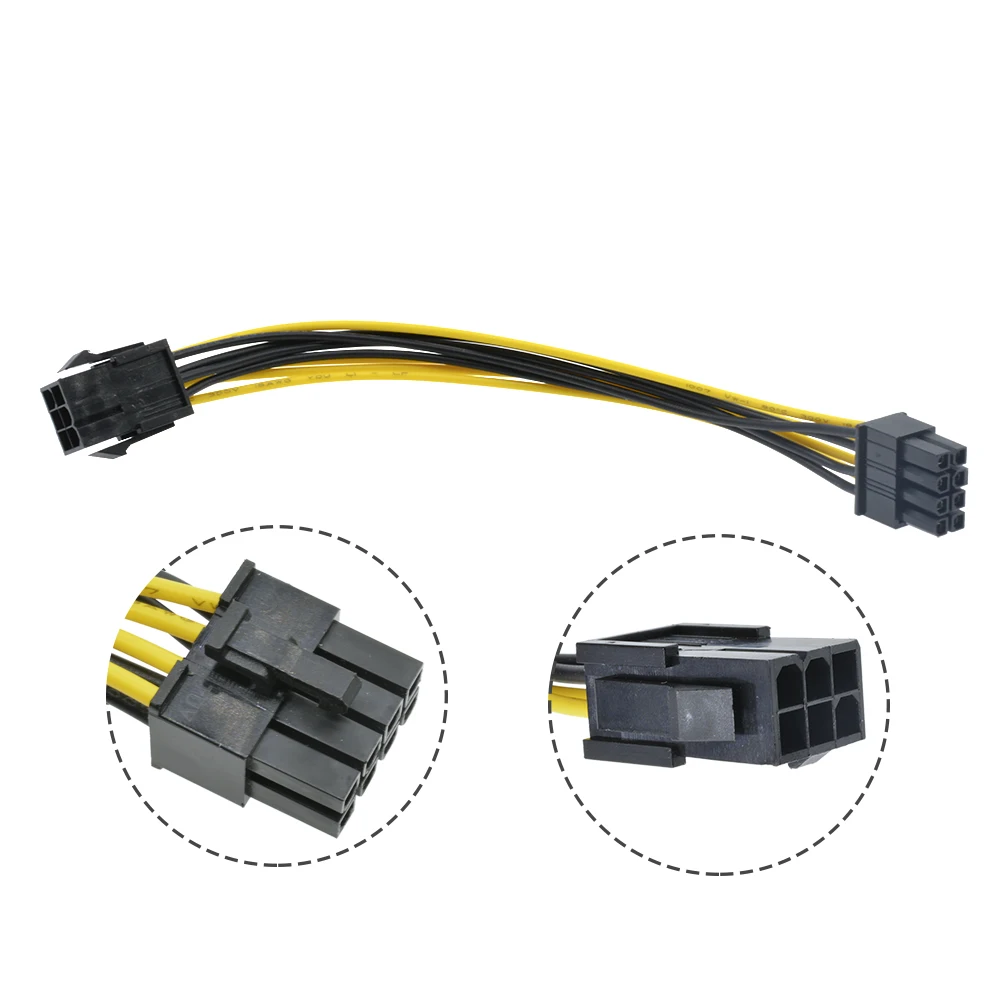 Câble d'alimentation PCIe pour carte vidéo GPU, convertisseur d'alimentation PCI Express, 6 broches à 8 broches, directions d'alimentation