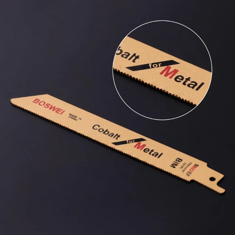 

5 Pcs Saw Blades S922EF 152mm 6"/ S1122BF BIM 227mm 9" BIM Reciprocating Sabre Saw Blades Set Flexible For Metal LS'D Tool