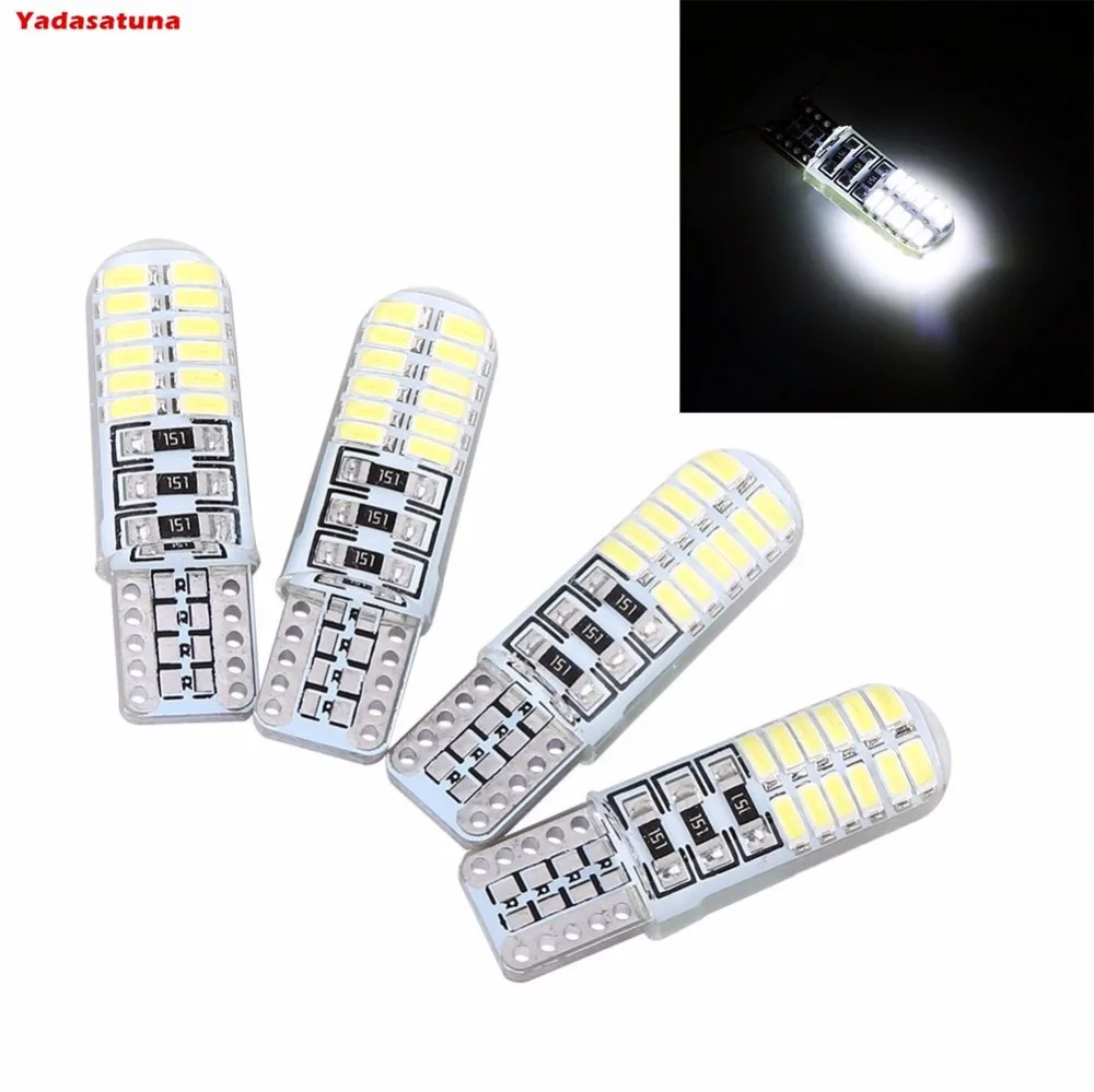 

4X6000K белый T10 3014 24SMD светодиодный световой индикатор автомобиля 280LM угловой Автомобильные стояночные огни лампы Canbus Error Free для автомобилей