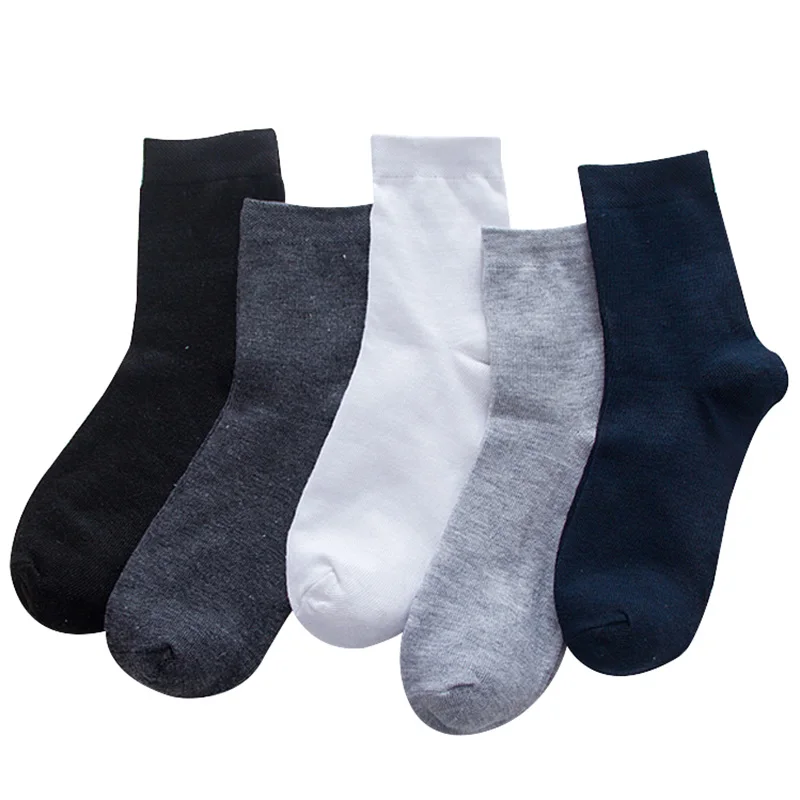 

5 Pairs Men's Socks Solid Color Short Sock Cotton Men Fashion Sock Spring Summer Autumn Winter Male Casual Business Socks Meias