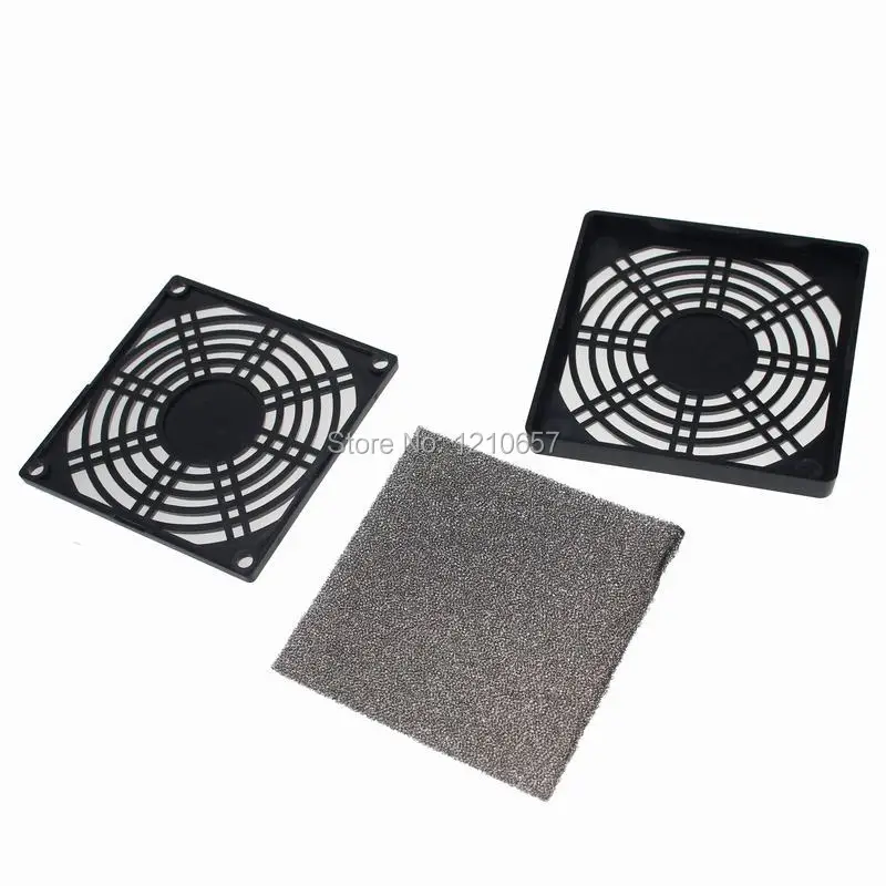 500Pieces LOT 9CM 90mm Fan Filters Black Plastic Dust Network Cooling Fan Dedicated Grille