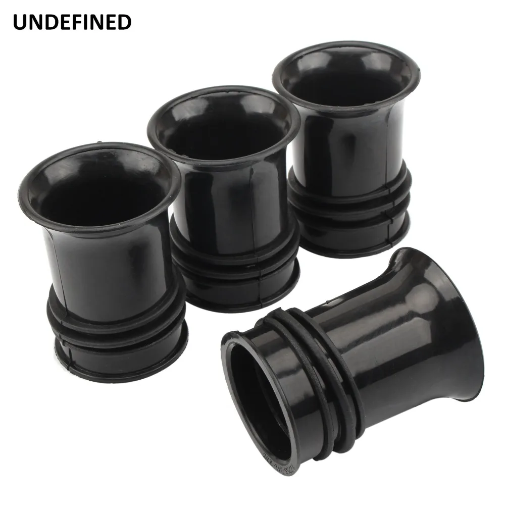 4 Pcs Motorcycle Carburetor Rubber Intake Manifold Air Adapter Boots For Honda CB750K 1969-1976 CB750F Super Sport 1975-1976