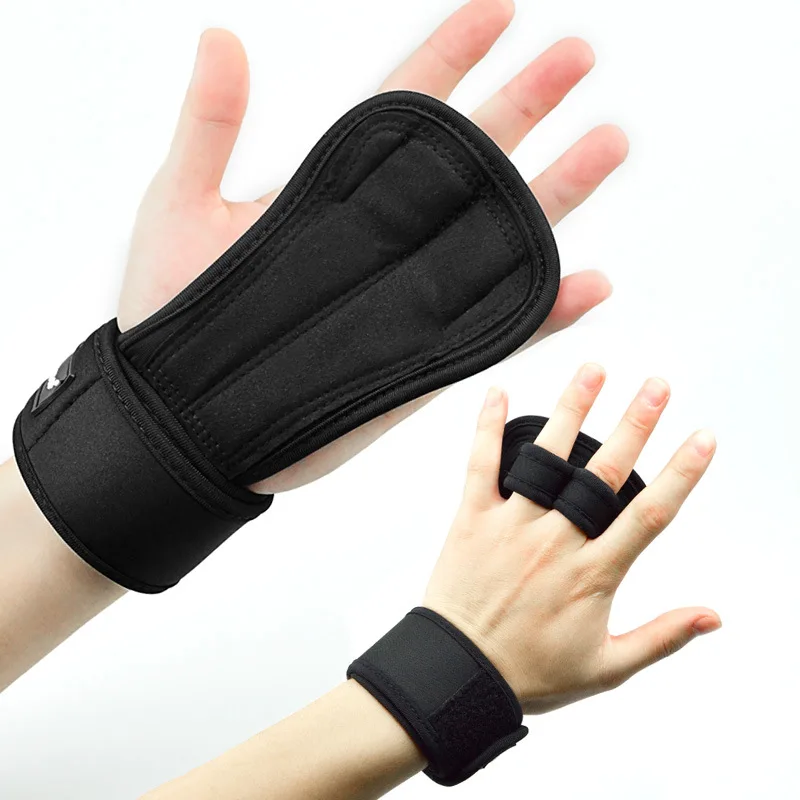 

1 PC Steel Plate Weight Lifting Training Gloves Men Fitness Sports Body Building Gymnastics Grips Gym Hand Palm Protector Gloves