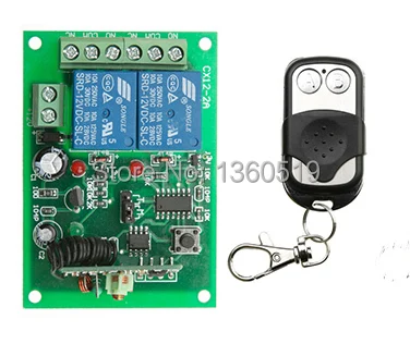 

NEW DC12V 2CH 10A Radio Controller RF Wireless Push Remote Control Switch 315 MHZ 433 MHZ teleswitch Transmitter + Receiver