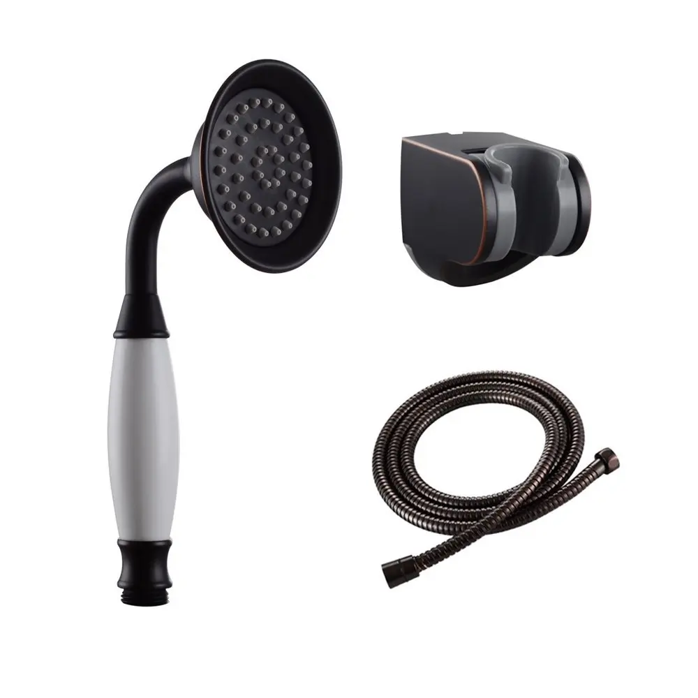 Oil Rubbed Bronze Finish Solid brass ceramics bathroom Handheld Shower Head set with 1.5m Hose and Bracket Holder--MD789