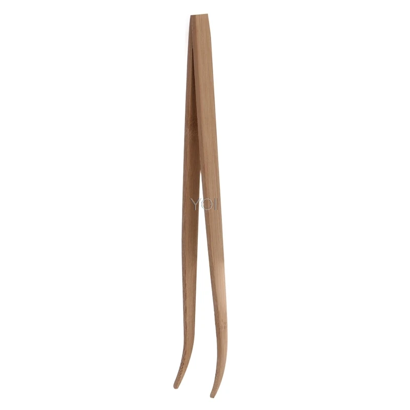 11 Inch Bamboo Tweezers Curved Long Tweezer for Bearded Dragons Feeding Tongs Natural Eco-Friendly