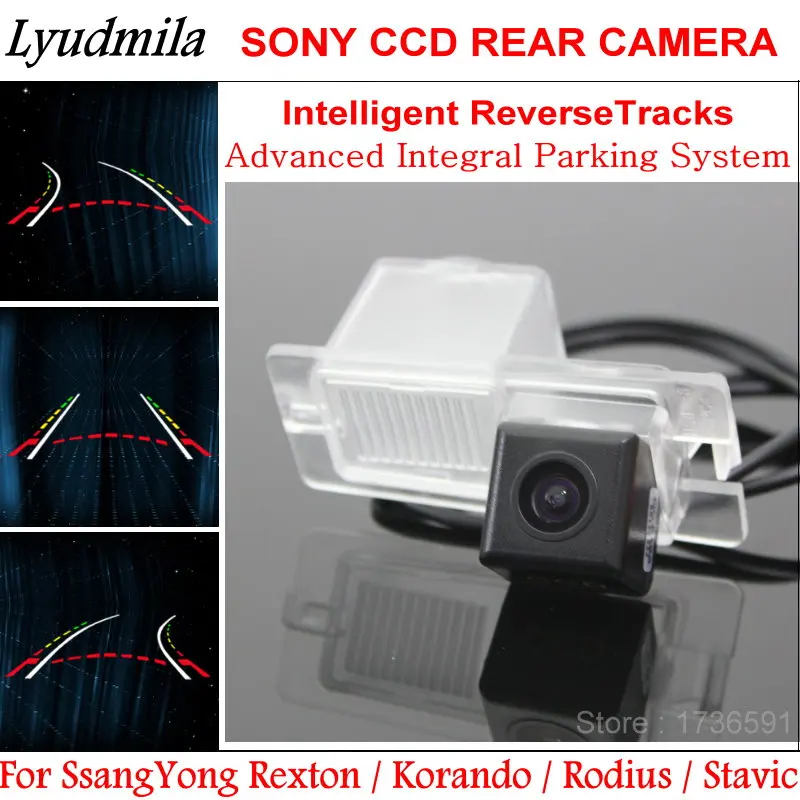 

Car Intelligentized Dynamic Trajectory Parking Camera FOR SsangYong Rexton / Korando / Rodius / Stavic HD CCD Rear View Camera