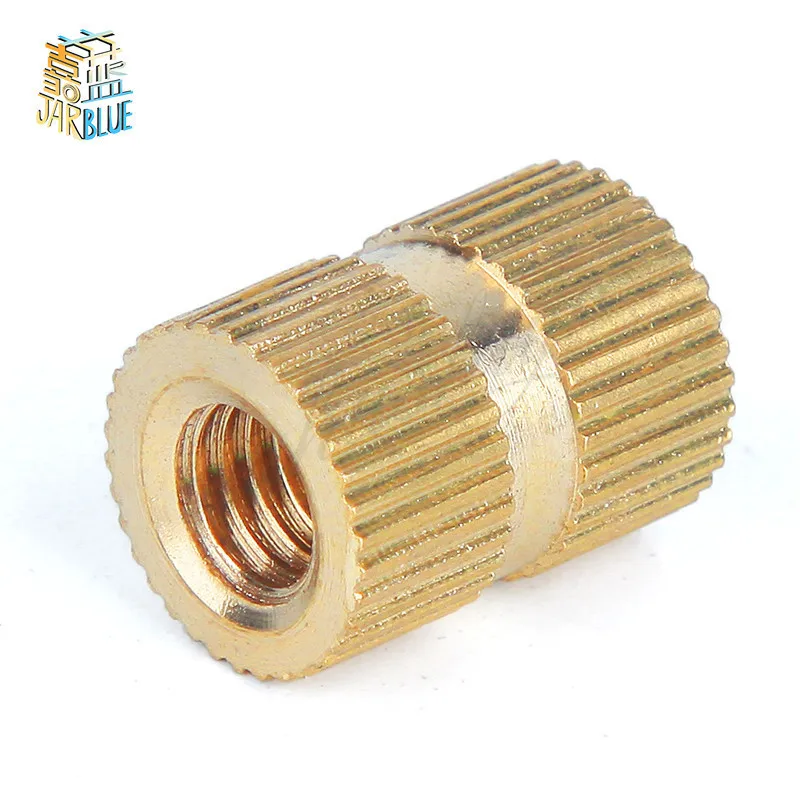 20PCS 4#-40*L=3/4/5/6/8/10/12--4.5mm（OD） UNC Braas insert nut Injection Molding Brass Knurled Thread Inserts Nuts