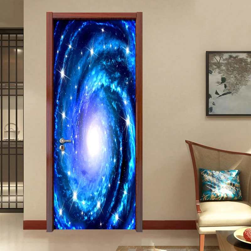 

Modern Simple 3D Art Galaxy Starry Sky Photo Wallpaper Living Room Bedroom Door Sticker Self-adhesive Wallpaper Mural De Parede