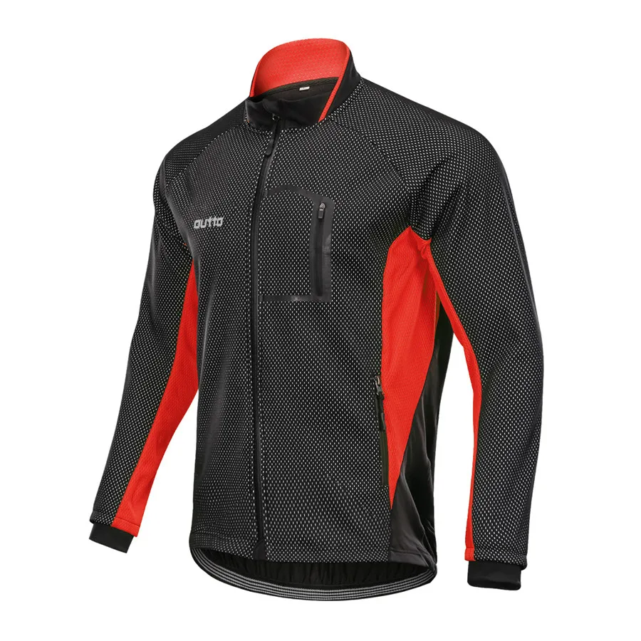 Outto Men's Cycling Jackets Winter Warm Up Windproof Bicycle Coat  Hiking Camping Outdoor Sports Full Zipper Outerwear