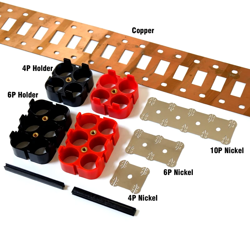 2 szt. Uchwyt baterii litowej 18650 czysty nikiel taśma miedziana pasek magistrali cylindryczny 18650 Li-ion LiFePO4 uchwyt baterii