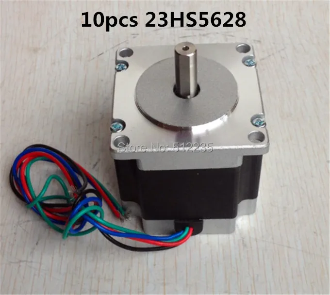 10pcs/lots 23HS5628 4-lead Nema 23 Stepper Motor 57 motor NEMA23 2.8A CE ROSH ISO CNC Laser Grind Foam Plasma Cut