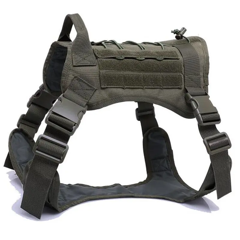 

Durable Tactical Service Dog Vest, Molle Hunting Dog Training Combat Vest, High Quality, 1000D Nylon