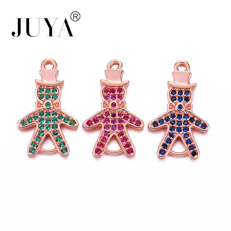 3 pcs Wholesale Multi-color Zirconia Rhinestone Lovely Kids Charm Pendant Connectors diy jewellery making accessories Findings