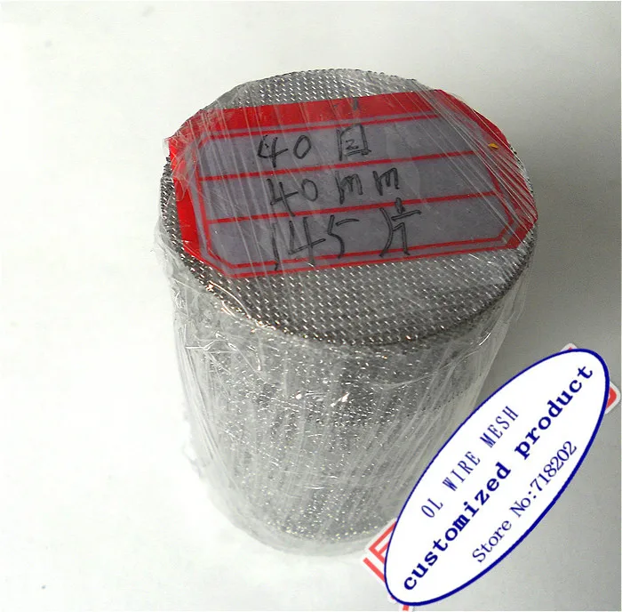 

40 mesh/0.4mm sus 304 filter discs/liquid filters/powder filter R= 22mm/31mm/36mm/40mm/50mm/52mm/61mm/66mm/91mm/97mm