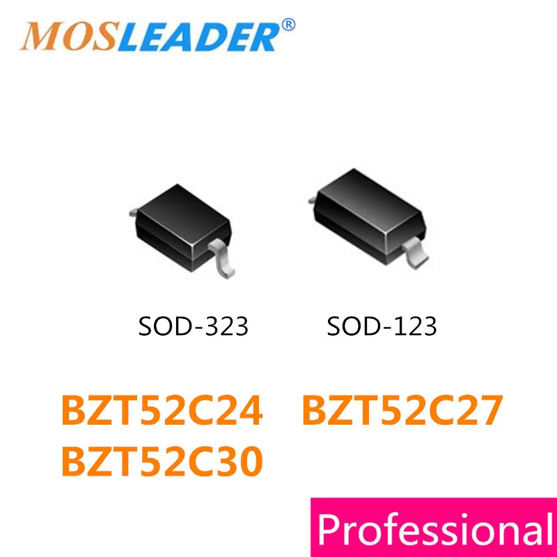 

Mosleader 3000PCS SOD323 SOD123 24V 27V 30V BZT52C24 BZT52C27 BZT52C30 BZT52C24V BZT52C27V BZT52C30V 0805 1206 Chinese BZT52C