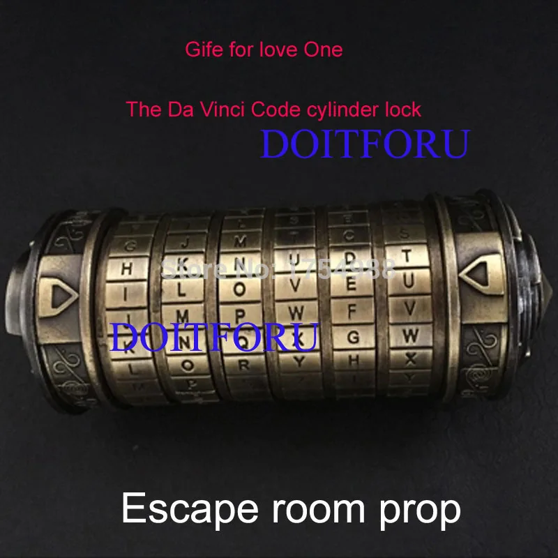 Escape room prop puzzle lock heavy-duty metal 6-letter password dial correct word to open the mysterious box and find secrets