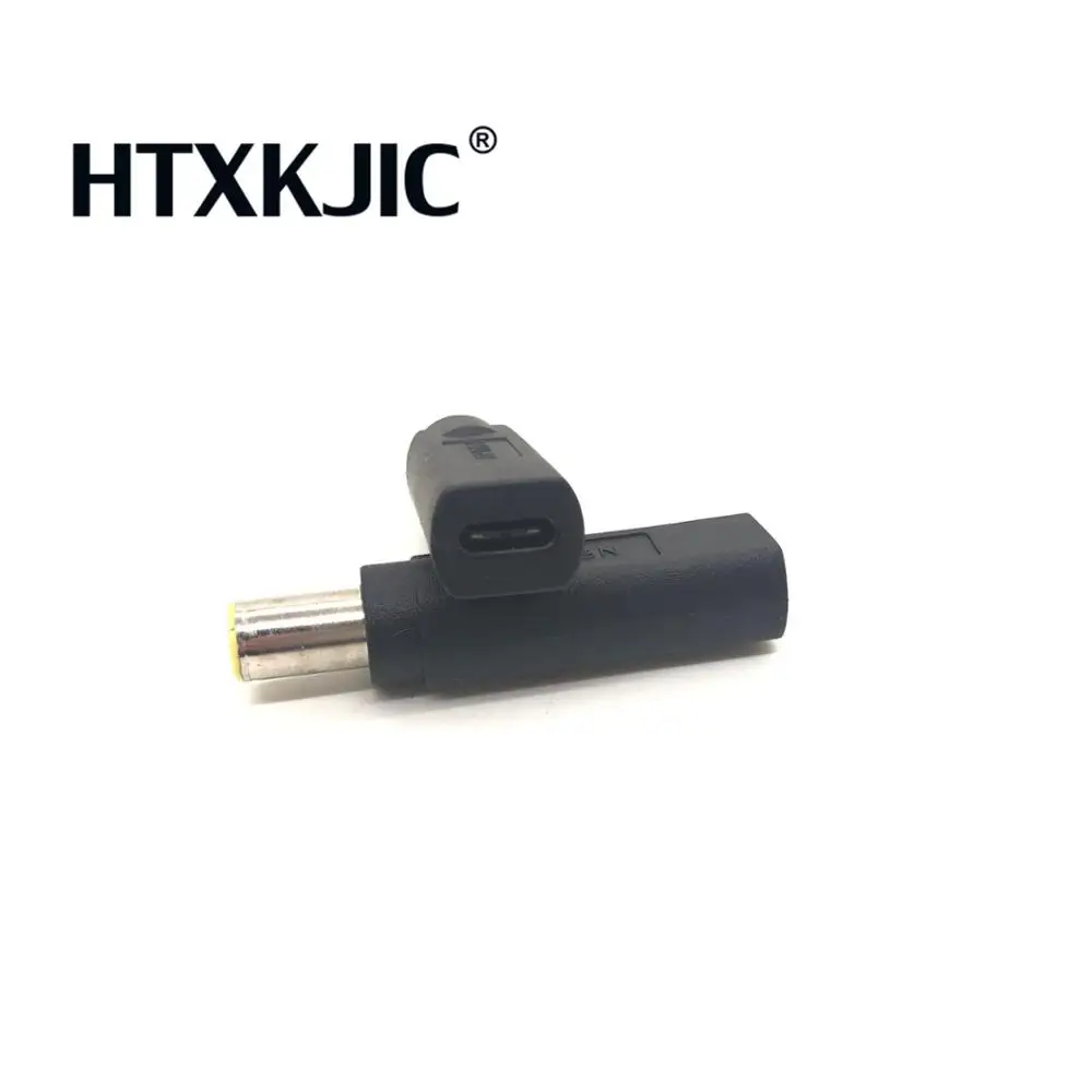 محول طاقة الكمبيوتر المحمول ، محول تيار مستمر ، موصل قابس لجهاز Lenovo T410 T410S T510 ، شاحن USB من النوع C أنثى إلى ذكر 7.9*5.5 مللي متر