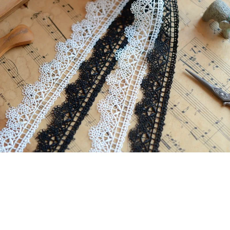 hot sale Lace accessories Fine black and white cheongsam clothing necklace with lace H0301