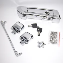 Chrome Trunk Lid Latch Hardware Kits For Harley Touring Street Glide Road King Road Glide 14-23 With Tour Pak