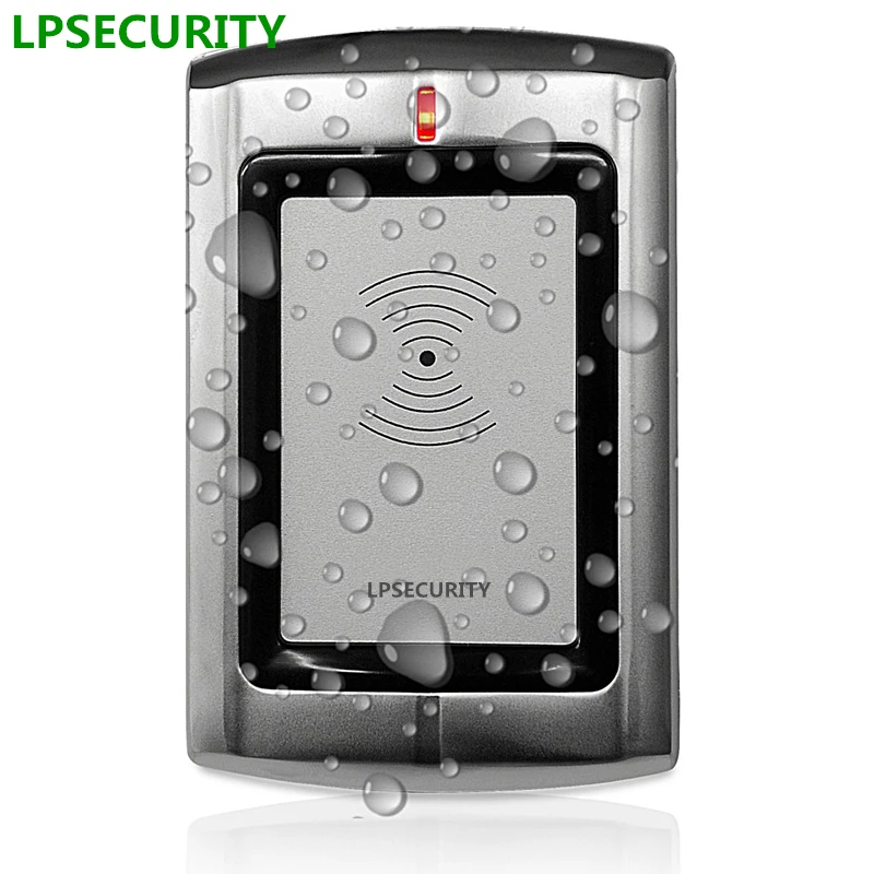 

LPSECURITY IP65 Waterproof Wiegand 26-bit 125KHz RFID EM ID Metal Case Reader for gate door Access