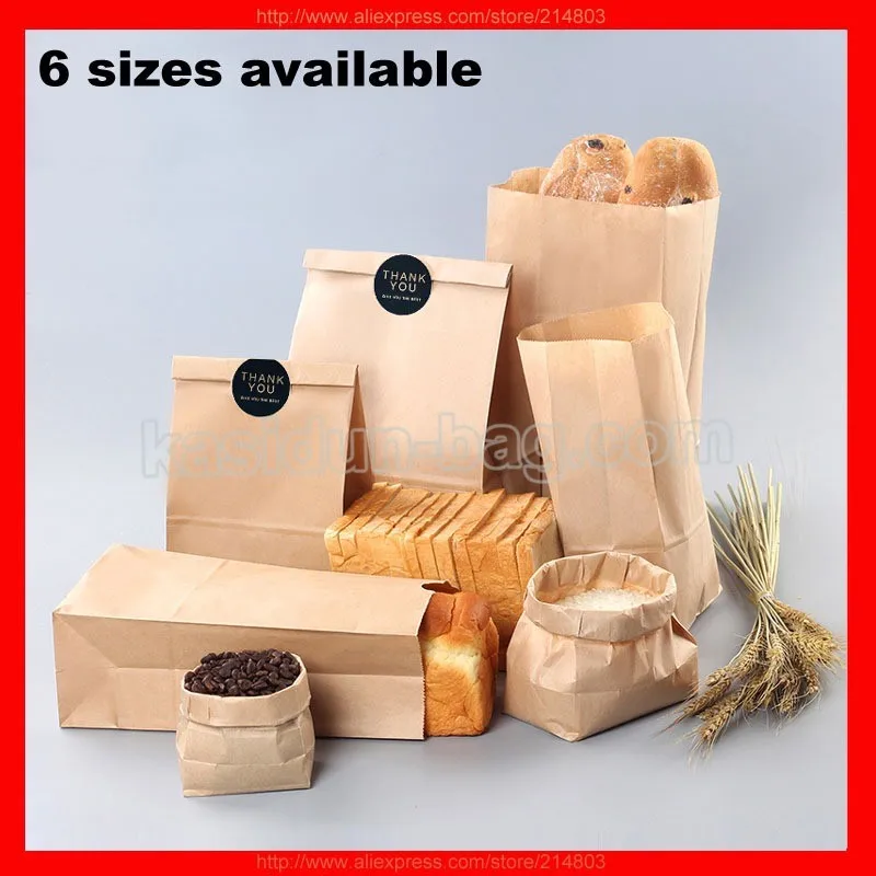 (2000pcs/lot) size W15xH27xD9cm  wholesale kraft paper bag for food