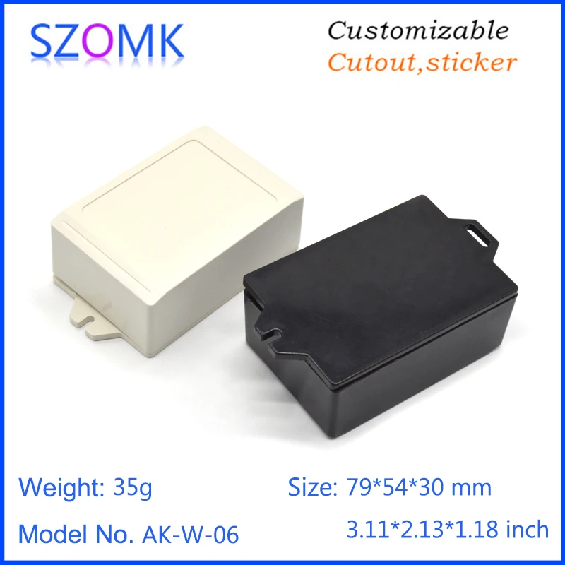 4Pcs 79*54*30mm hot selling plastic electronics enclosure for pcb design plastic housing case for GPS tracker junction box