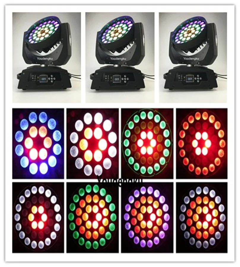 

6 pieces led 36 moving head 36x18w rgbwa uv 6in1 zoom led movinghead wash stage light effect