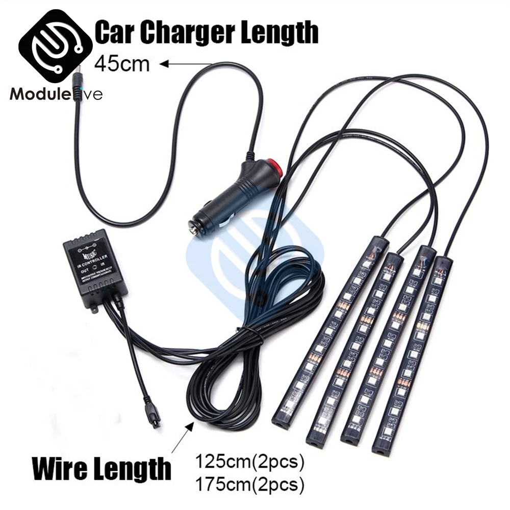 Atmosphere LED RGB Strip for Interior Decoration LED  Foot Light Ambient Lamp With USB Wireless Remote Music Control