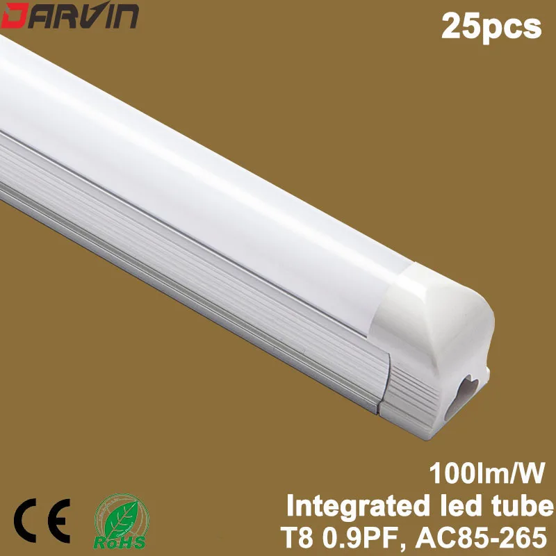 Integrated T8 Tube Tube 4 foot 1.2M 18W Led Tube Light Lamp 110V 220V Lampada Lighting  Cold white 6500K 4500k  Factory Price