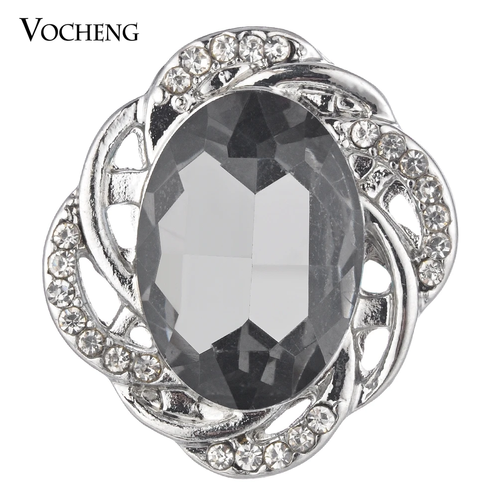 Vocheng Snap Charms Interchangeable Jewelry Drop Crystal Button 3 Colors 18mm Vn-1771