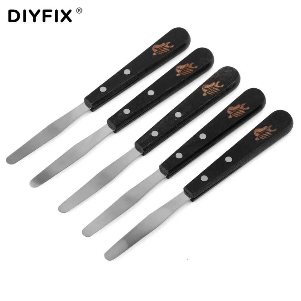 

5Pcs Metal Blade Scraper Mobile Phone Flexible Repair Opening Pry Disassemble Tools for iPhone iPad iPod Samsung Laptop Tablet