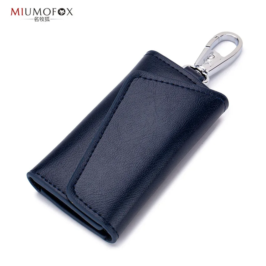 

2020 Genuine Leather Keychain Men Women Key Holder Organizer Pouch Car Key Bag Wallet Housekeeper Key Case Mini Purse Card Bag