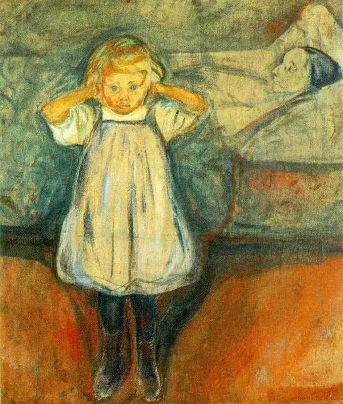 Oil Painting Reproduction on Linen Canvas,the-dead-mother-1900 by Edvard Munch,100% handmade,abstract oil painting