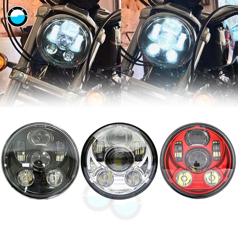 5.75 inch led projector headlight with White DRL lights For Honda Shadow Aero Phantom VLX 600 750 VT 1100.