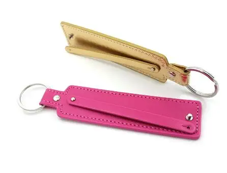 20PC/lot PU Leather Name Keychain Keyring With 8mm Slide Bar 30x150mm Fit For 8mm DIY Slide Letter Charms Making image 4