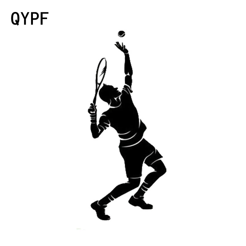 QYPF 5cm*12.5cm Personality Fashion Play Tennis Sports Car Stickers Funny Accessories S2-0320