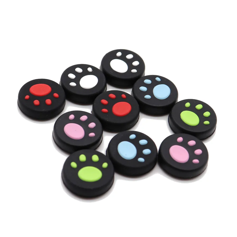 Силиконовый Аналоговый контроллер TingDong для Nintendo Switch NS Joy-Con, джойстики с милым кошачьим когтем, Стик для большого пальца, колпачок