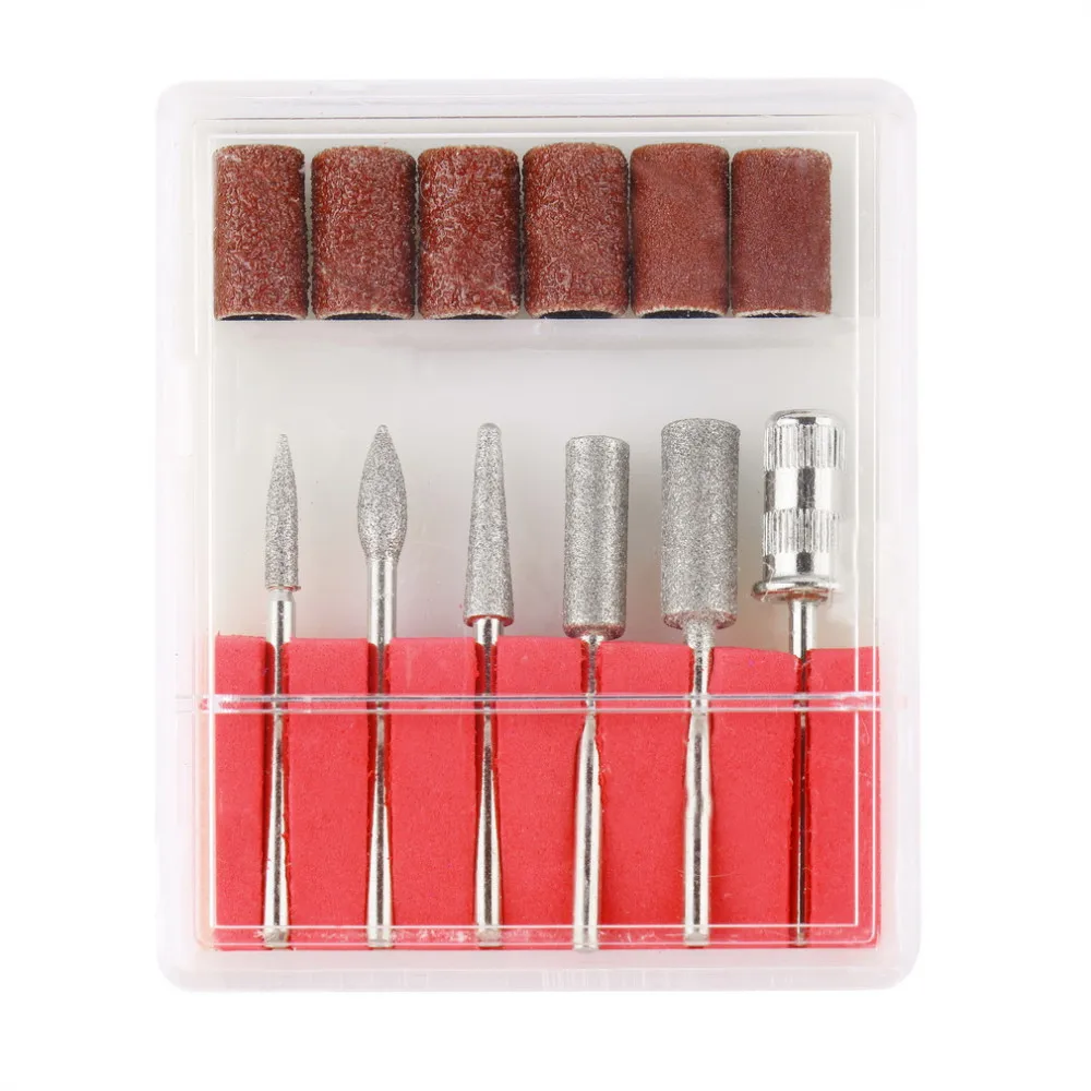 Wholesale Excellent Nail Drill Bit Sanding Bands Manicure Tool Replacement Nail Electric File Metal Bit 100set/lot free shipping