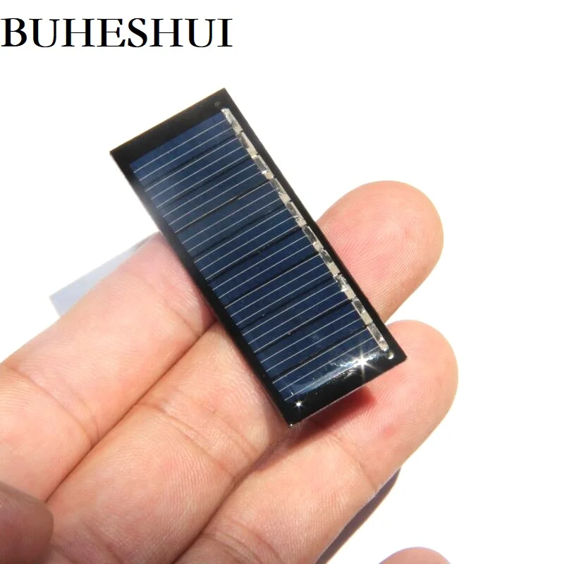 

BUHESHUI Mini 0.13W 5V Solar Cell Module Polycrystalline Solar Panel DIY Solar Toy Panel System Study 50*20MM 1000pcs Wholesale